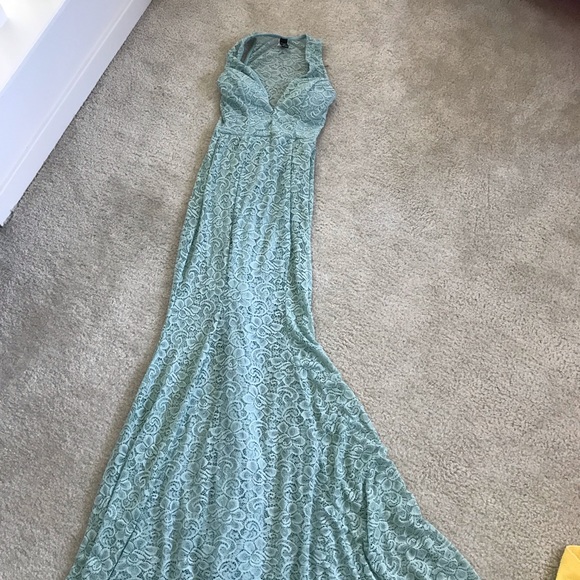 Teal pastel lace prom dress, new, Windsor - Picture 2 of 2